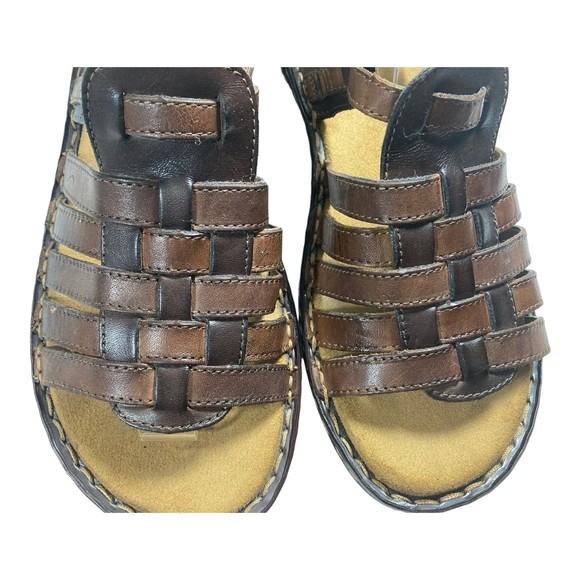 Naturalizer Pompano Women's 10N Brown Leather Slingback Sandals Shoes - Picture 6 of 10